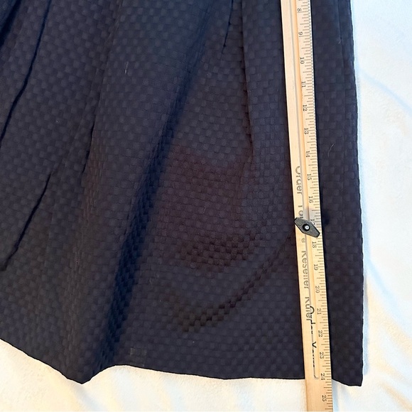 Jasper Conran Women's A-line Textured Knee Length Flare Skirt 4 Navy Blue - Picture 5 of 8